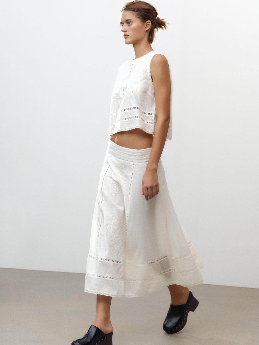 Zara Linen Top And Skirt NWT